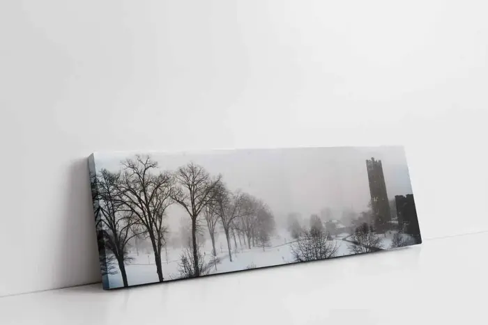 Panoramik Karlı Doğa | Kanvas Tablo | Cam Tablo | Mdf Tablo | A25022 - Görsel 1