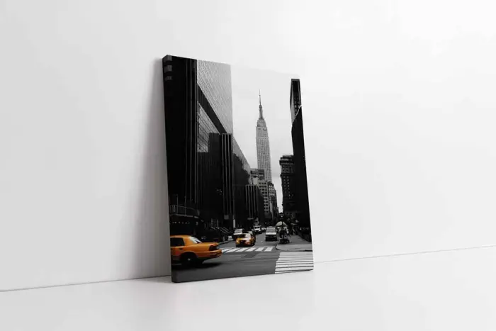 New York Sarı Taksi | Kanvas Tablo | Cam Tablo | Mdf Tablo | A27003 - Görsel 1