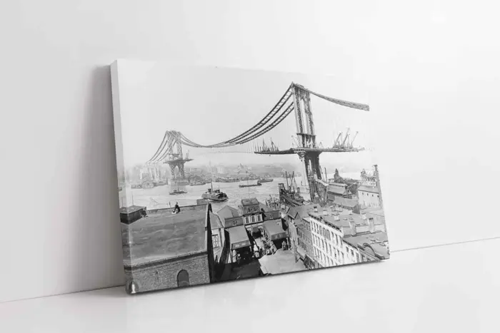 Manhattan Beyaz Köprü | Kanvas Tablo | Cam Tablo | Mdf Tablo | A27103 - Görsel 1