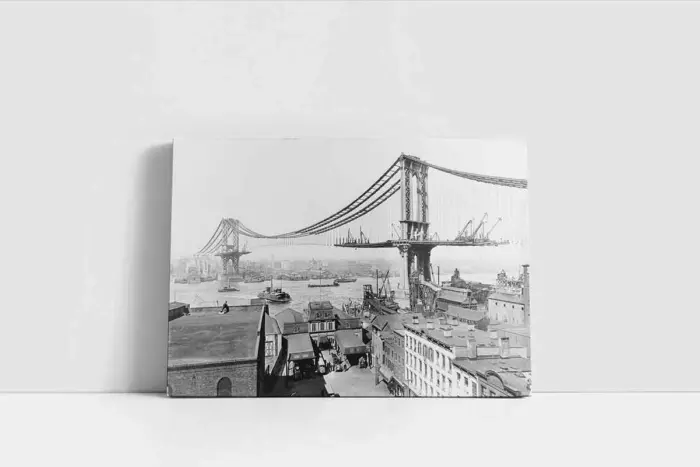 Manhattan Beyaz Köprü | Kanvas Tablo | Cam Tablo | Mdf Tablo | A27103 - Görsel 2