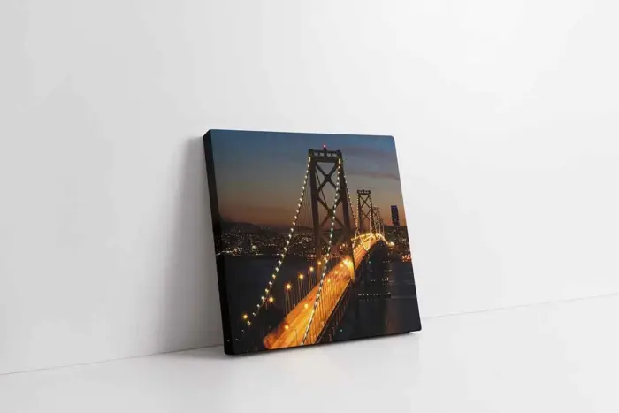 San Fransisco Oakland Köprüsü | Kanvas Tablo | Cam Tablo | Mdf Tablo | A27109 - Görsel 1