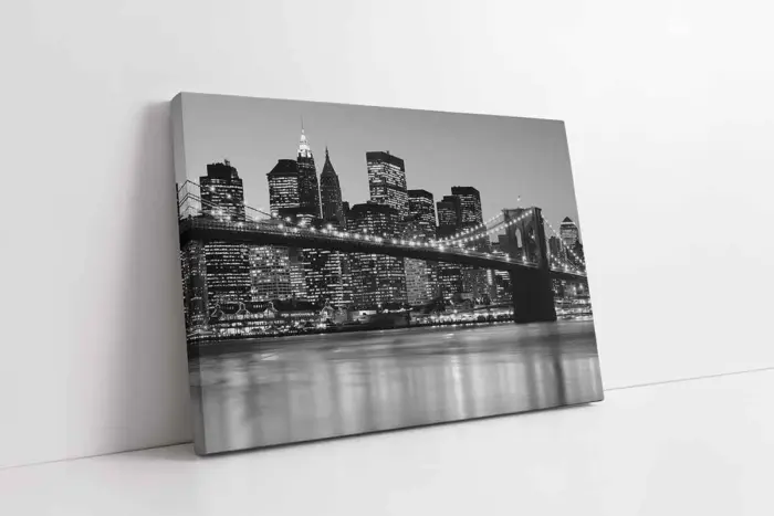 Siyah Beyaz New York | Kanvas Tablo | Cam Tablo | Mdf Tablo | A27145 - Görsel 1