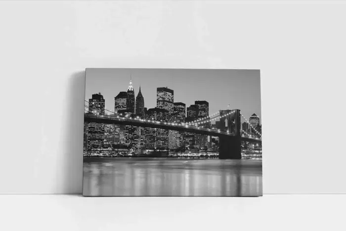 Siyah Beyaz New York | Kanvas Tablo | Cam Tablo | Mdf Tablo | A27145 - Görsel 2