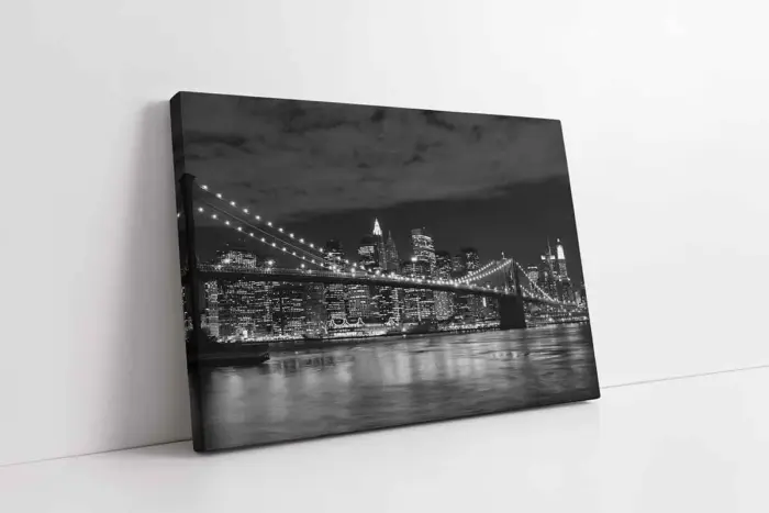Siyah Beyaz New York | Kanvas Tablo | Cam Tablo | Mdf Tablo | A27146 - Görsel 1