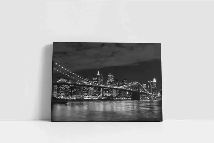 Siyah Beyaz New York | Kanvas Tablo | Cam Tablo | Mdf Tablo | A27146 - Görsel 2
