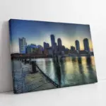 Boston Gece Şehir | Kanvas Tablo | Cam Tablo | Mdf Tablo | A27337