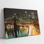 Amerika Gece Köprü | Kanvas Tablo | Cam Tablo | Mdf Tablo | A27515