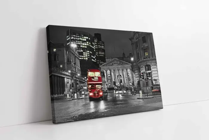 Londra Kırmızı Otobüs | Kanvas Tablo | Cam Tablo | Mdf Tablo | A27534 - Görsel 1