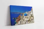 Mavi Beyaz Yunan Oia Evleri | Kanvas Tablo | Cam Tablo | Mdf Tablo | A27537