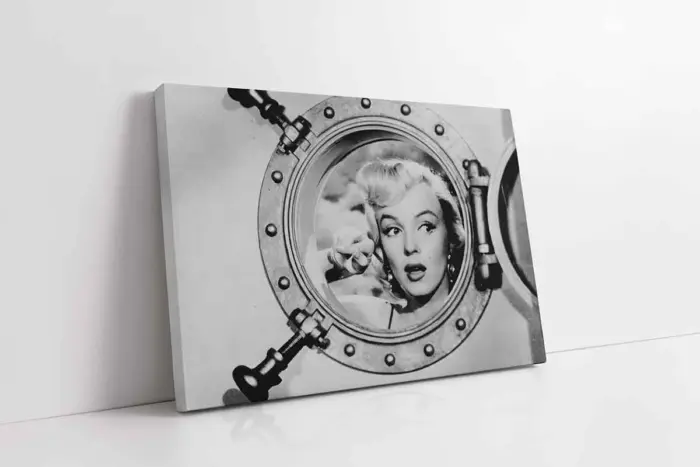 Siyah Beyaz Marilyn Monroe | Kanvas Tablo | Cam Tablo | Mdf Tablo | A31003 - Görsel 1