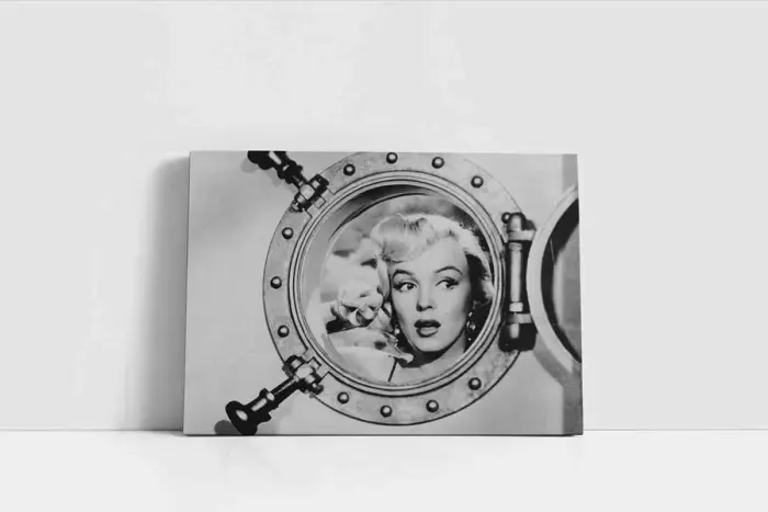 Siyah Beyaz Marilyn Monroe | Kanvas Tablo | Cam Tablo | Mdf Tablo | A31003 - Görsel 2