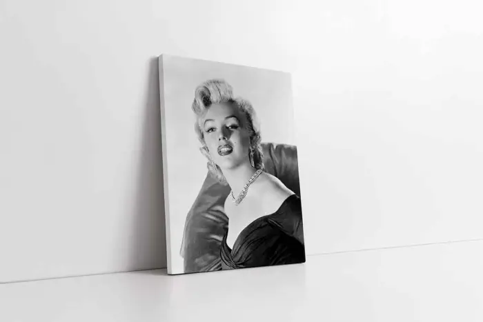 Siyah Beyaz Marilyn Monroe | Kanvas Tablo | Cam Tablo | Mdf Tablo | A31008 - Görsel 1
