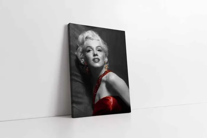 Siyah Beyaz Marilyn Monroe | Kanvas Tablo | Cam Tablo | Mdf Tablo | A31013 - Görsel 1