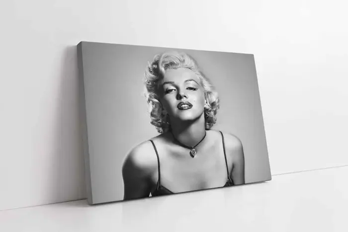 Siyah Beyaz Marilyn Monroe | Kanvas Tablo | Cam Tablo | Mdf Tablo | A31014 - Görsel 1