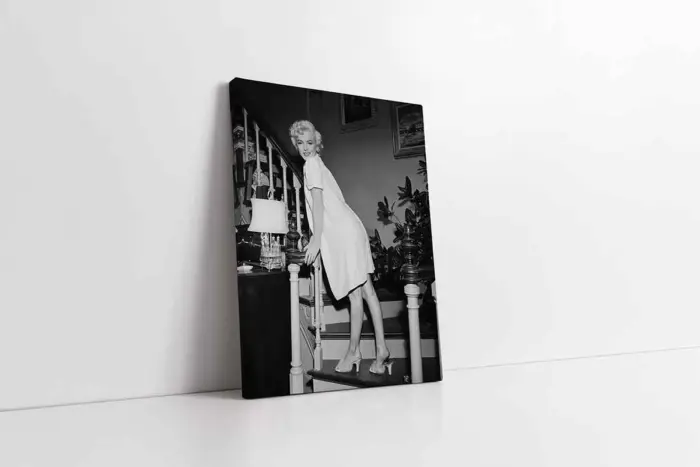Siyah Beyaz Marilyn Monroe | Kanvas Tablo | Cam Tablo | Mdf Tablo | A31026 - Görsel 1