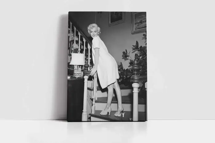 Siyah Beyaz Marilyn Monroe | Kanvas Tablo | Cam Tablo | Mdf Tablo | A31026 - Görsel 2