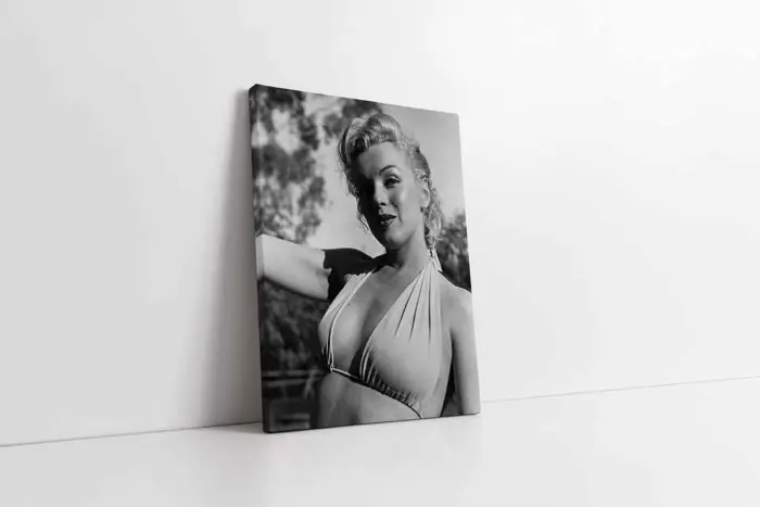 Siyah Beyaz Marilyn Monroe | Kanvas Tablo | Cam Tablo | Mdf Tablo | A31032 - Görsel 1