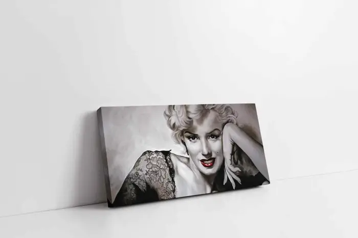 Siyah Beyaz Marilyn Monroe | Kanvas Tablo | Cam Tablo | Mdf Tablo | A31035 - Görsel 1
