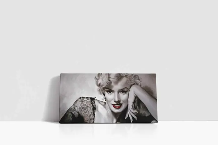 Siyah Beyaz Marilyn Monroe | Kanvas Tablo | Cam Tablo | Mdf Tablo | A31035 - Görsel 2