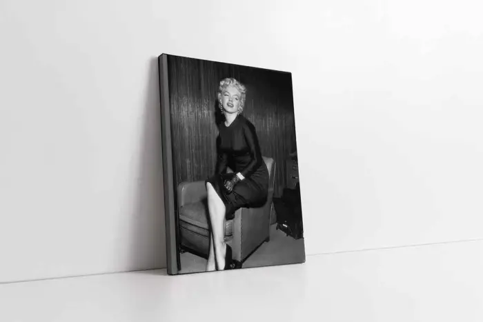 Siyah Beyaz Marilyn Monroe | Kanvas Tablo | Cam Tablo | Mdf Tablo | A31036 - Görsel 1