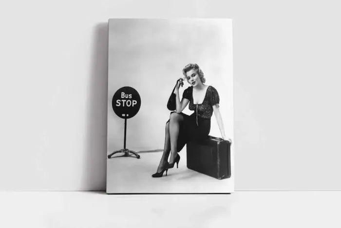 Siyah Beyaz Marilyn Monroe | Kanvas Tablo | Cam Tablo | Mdf Tablo | A31038 - Görsel 2