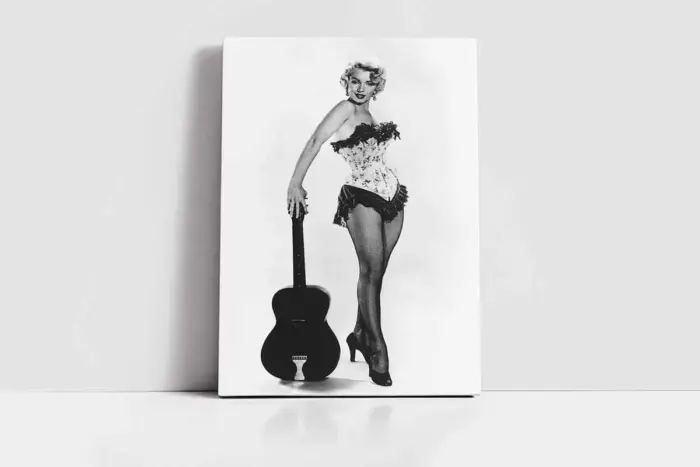 Siyah Beyaz Marilyn Monroe | Kanvas Tablo | Cam Tablo | Mdf Tablo | A31049 - Görsel 2
