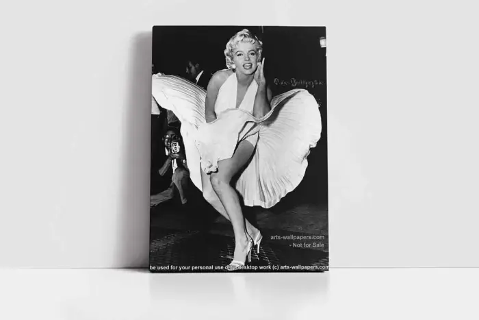 Siyah Beyaz Marilyn Monroe | Kanvas Tablo | Cam Tablo | Mdf Tablo | A31081 - Görsel 2