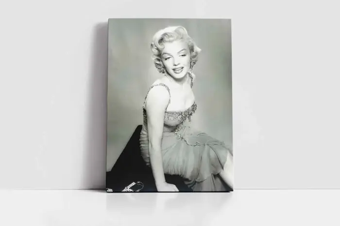 Siyah Beyaz Marilyn Monroe | Kanvas Tablo | Cam Tablo | Mdf Tablo | A31082 - Görsel 2