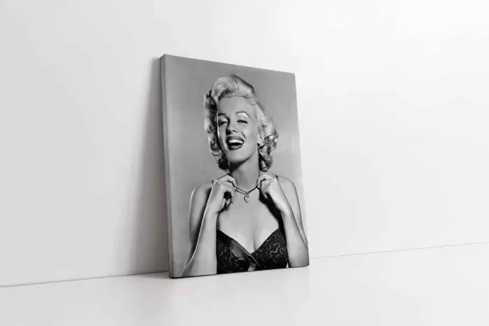 Siyah Beyaz Marilyn Monroe | Kanvas Tablo | Cam Tablo | Mdf Tablo | A31090 - Görsel 1