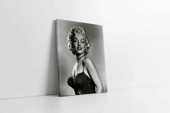 Siyah Beyaz Marilyn Monroe | Kanvas Tablo | Cam Tablo | Mdf Tablo | A31091 - Görsel 1