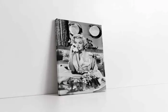 Siyah Beyaz Marilyn Monroe | Kanvas Tablo | Cam Tablo | Mdf Tablo | A31102 - Görsel 1