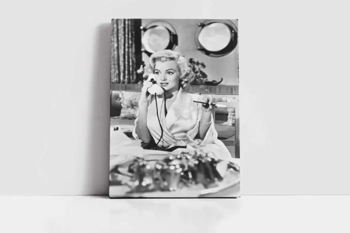 Siyah Beyaz Marilyn Monroe | Kanvas Tablo | Cam Tablo | Mdf Tablo | A31102 - Görsel 2