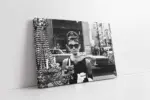Siyah Beyaz Audrey Hepburn | Kanvas Tablo | Cam Tablo | Mdf Tablo | A31104