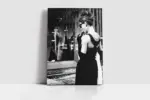 Siyah Beyaz Audrey Hepburn | Kanvas Tablo | Cam Tablo | Mdf Tablo | A31109 - Görsel 2