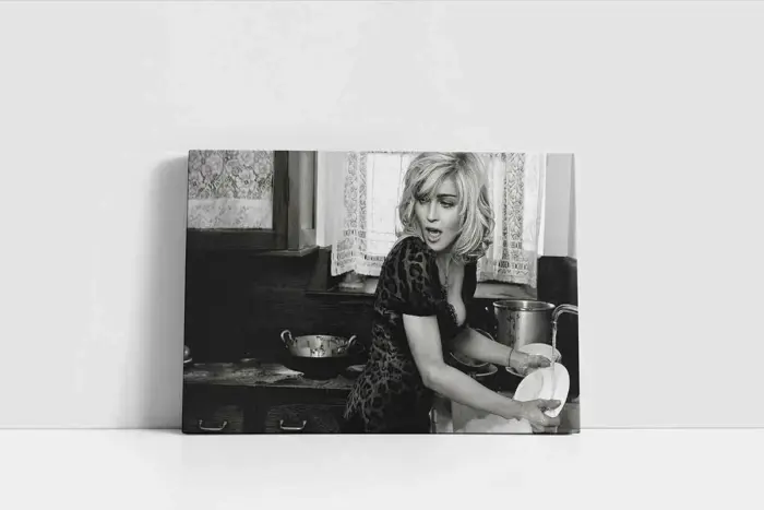 Siyah Beyaz Madonna | Kanvas Tablo | Cam Tablo | Mdf Tablo | A31121 - Görsel 2