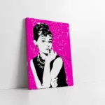 Renkli Audrey Hepburn | Kanvas Tablo | Cam Tablo | Mdf Tablo | A31135