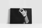 Siyah Beyaz Audrey Hepburn | Kanvas Tablo | Cam Tablo | Mdf Tablo | A31136 - Görsel 2