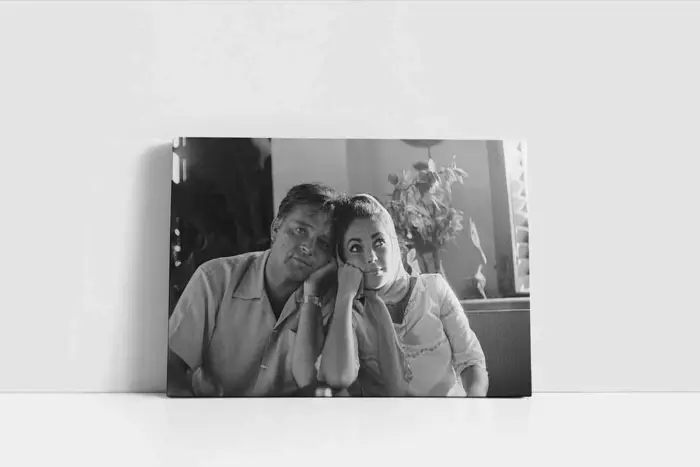 Elizabeth Taylor Ve Richard Burton | Kanvas Tablo | Cam Tablo | Mdf Tablo | A31207 - Görsel 2