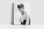 Siyah Beyaz Audrey Hepburn | Kanvas Tablo | Cam Tablo | Mdf Tablo | A31223 - Görsel 2