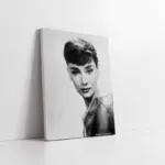 Siyah Beyaz Audrey Hepburn | Kanvas Tablo | Cam Tablo | Mdf Tablo | A31224