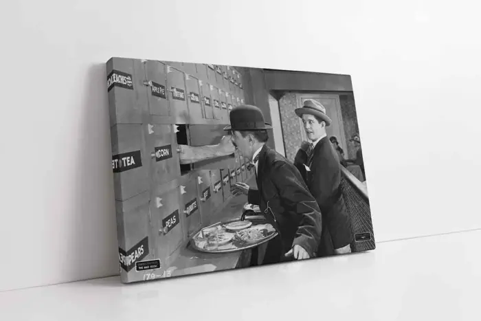 Siyah Beyaz Charlie Chaplin | Kanvas Tablo | Cam Tablo | Mdf Tablo | A31226 - Görsel 1