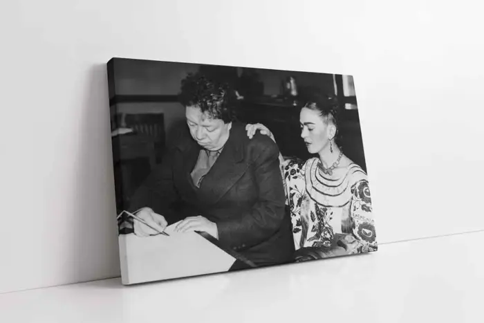Siyah Beyaz Frida Kahlo | Kanvas Tablo | Cam Tablo | Mdf Tablo | A31229 - Görsel 1