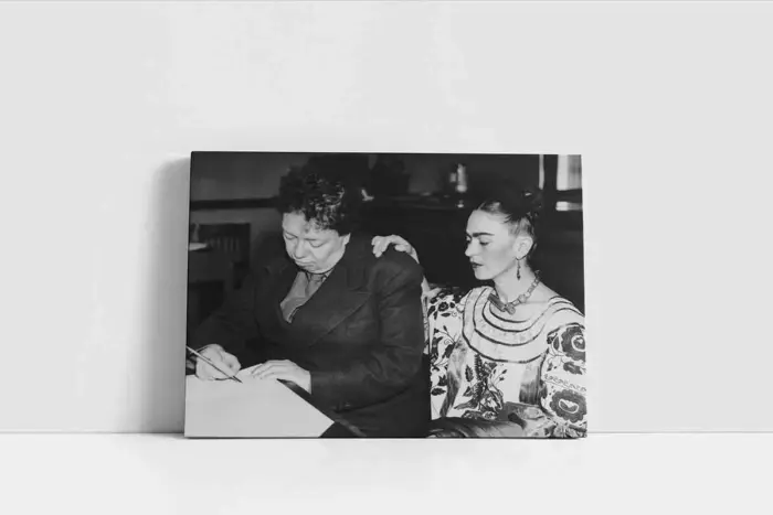 Siyah Beyaz Frida Kahlo | Kanvas Tablo | Cam Tablo | Mdf Tablo | A31229 - Görsel 2