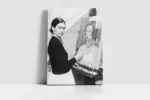 Siyah Beyaz Frida Kahlo | Kanvas Tablo | Cam Tablo | Mdf Tablo | A31230 - Görsel 2