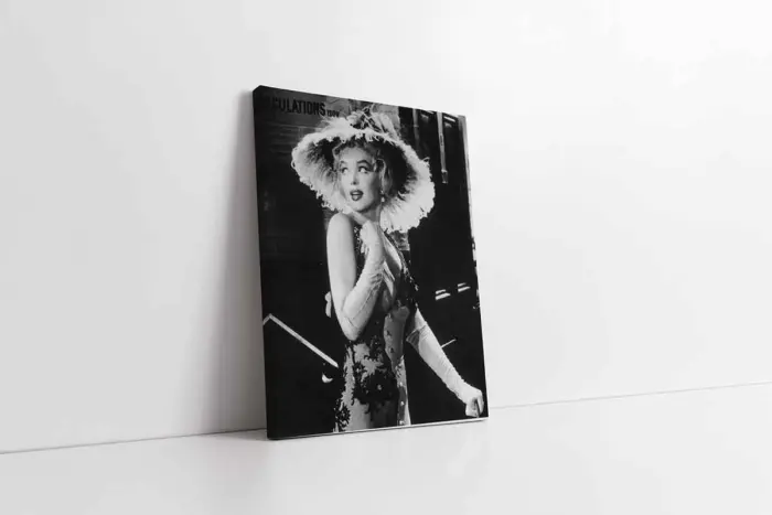 Marilyn Monroe Siyah Beyaz | Kanvas Tablo | Cam Tablo | Mdf Tablo | A31279 - Görsel 1
