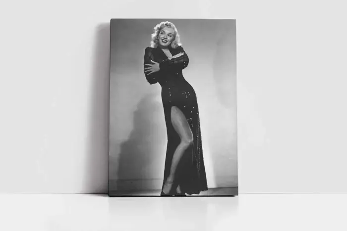 Marilyn Monroe Siyah Kıyafetiyle | Kanvas Tablo | Cam Tablo | Mdf Tablo | A31290 - Görsel 2