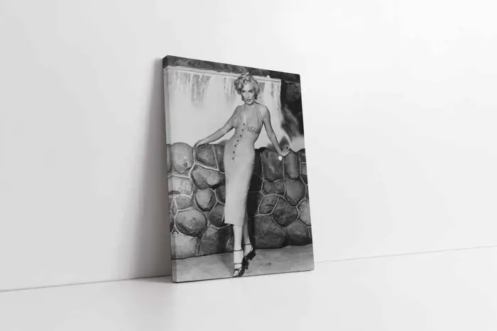 Marilyn Monroe Siyah Beyaz | Kanvas Tablo | Cam Tablo | Mdf Tablo | A31293 - Görsel 1