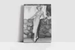 Marilyn Monroe Siyah Beyaz | Kanvas Tablo | Cam Tablo | Mdf Tablo | A31293 - Görsel 2