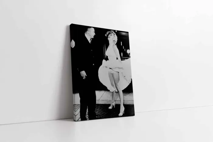 Marilyn Monroe Beyaz Kıyafetiyle | Kanvas Tablo | Cam Tablo | Mdf Tablo | A31305 - Görsel 1