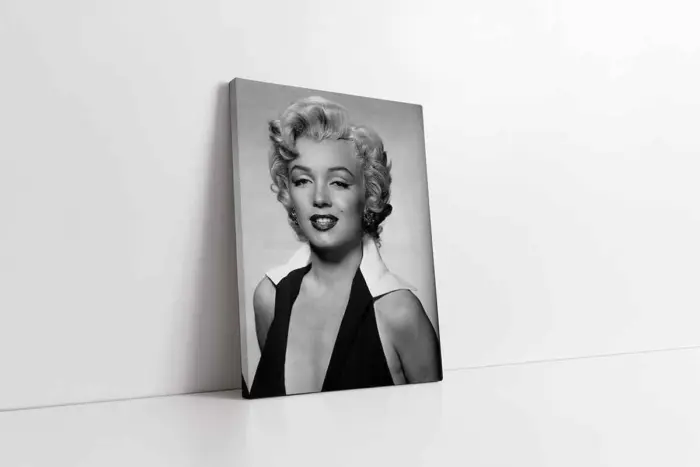Marilyn Monroe Siyah Beyaz | Kanvas Tablo | Cam Tablo | Mdf Tablo | A31308 - Görsel 1
